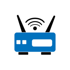 flat vector icon of wifi sign