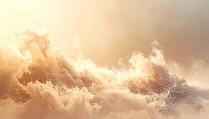 Golden Clouds - A Majestic Display of Sunlight and Atmospheric Beauty.