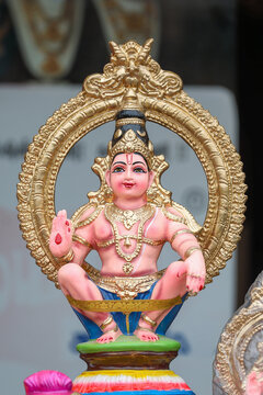 God Ayyappan idol displayed for sale in a shop for the golu festival