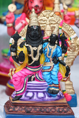 Narasimha avatar dolls at street Market for golu festival