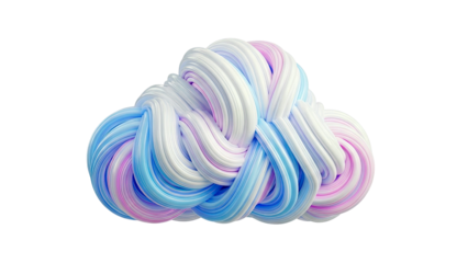 Abstract Swirling Cloud of Pastel Colors