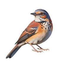 Obraz premium a small bird with orange and white feathers on a black background