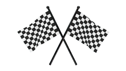Two Crossed Checkered Flags