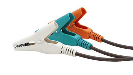 Three Alligator Clips in Different Colors