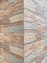 Natural stone wall texture pattern photographed in Canggu, Bali, Indonesia, ideal for background and architectural design use.