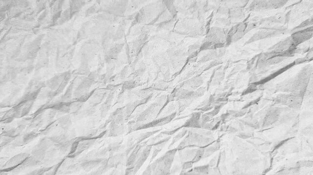 crinkled white Paper texture stop motion, crumpled paper texture for background footage
