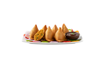 Chicken Samosa is a crispy, deep-fried treat. The filling is a delicious blend of onions, ginger, garlic, and spices, combined with minced chicken and curry.