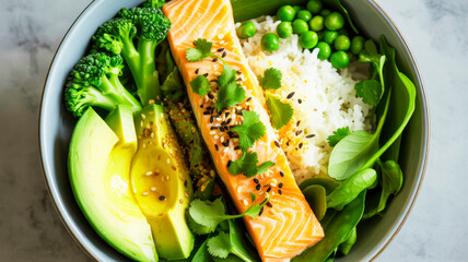 salad with salmon