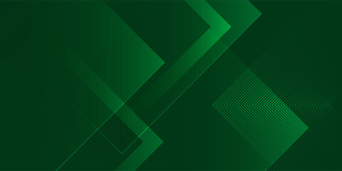 Obraz premium Abstract dynamic fluid green geometric with rectangular box lines gradient background. eps10