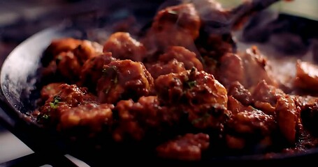 Prawns curry served in elegant restaurant style with rich gravy and balanced spices. Juicy prawns and tender shrimp create a flavorful prawn dish ideal for fine dining menus.