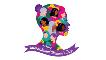 March 8 Vector Illustration Celebrating Global Women&rsquo;s Unity and Empowerment