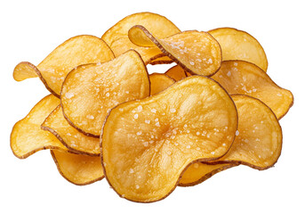 Crispy Salted Potato Chips Stack