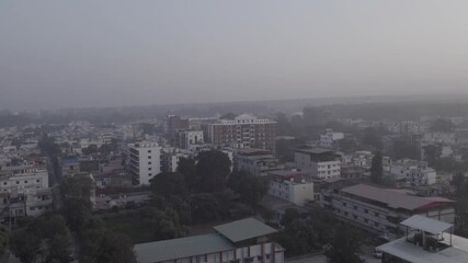 Aerial city montage of Dehradun city, Uttarakhand, India