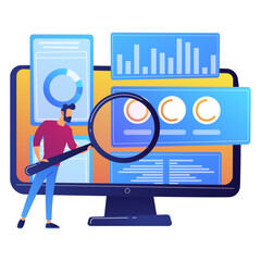 Business Data Analysis Dashboard with Analytics Illustration