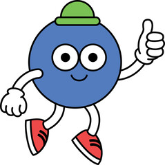 Circle Geometric Shape Character Math School Illustration Thumb Up Jump