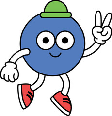 Circle Geometric Shape Character Math School Illustration Victory Jump