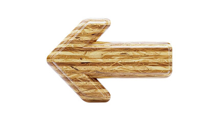 3D Arrow Shape Made of Oriented Strand Board (OSB)