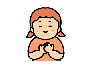 安心する　茶髪の女の子