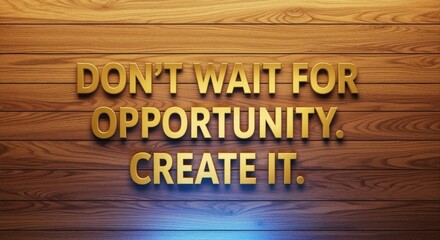 Fototapeta premium Inspirational Message on Wood: 