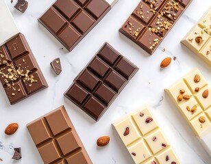 Luxury Chocolate Bar Packaging Flatlay