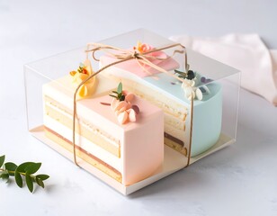 Pastel Cake Slice Packaging