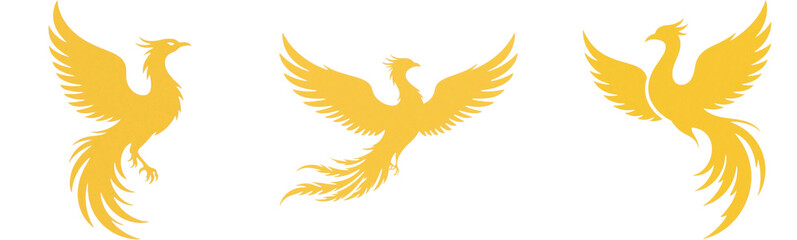 Fototapeta premium フェニックス 不死鳥 鳳凰 鳥 イラスト シルエット