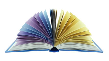 Open Book with Color Gradient Pages