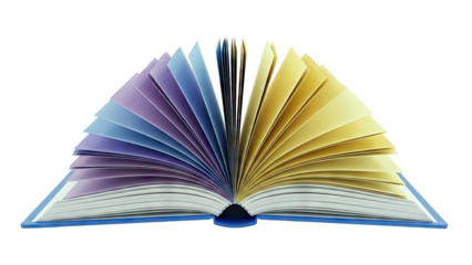 Open Book with Color Gradient Pages
