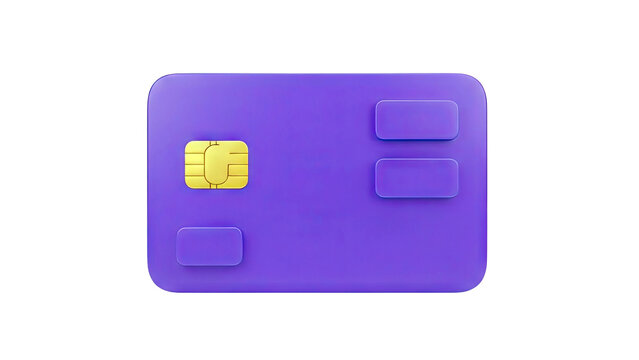 Purple Credit Card with Chip - Powered by Adobe