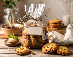 Cookies in Transparent Bag with Label