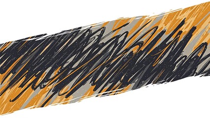 Abstract Grunge Scribble Texture Set - Hand-Drawn Black and Orange Doodle Lines on Distressed Paint Backgrounds