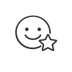 Customer Satisfaction and Positive Feedback Line Icon
