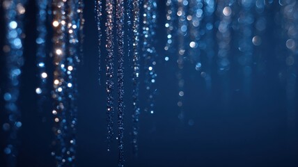 Elegant Glitter Streamer Curtain with Bokeh Effect, Perfect for Festive Celebrations and Backgrounds