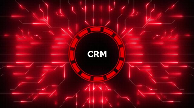 CRM concept, customer service and relationship. Customer relationship management concept background . Digital Data moving on Circuit Board and CPU . Computer Processing and organizing data.