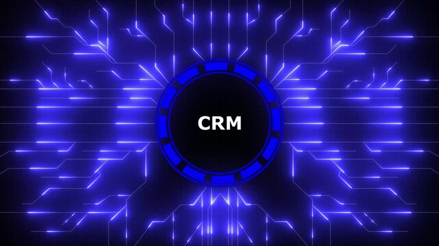 CRM concept, customer service and relationship. Customer relationship management concept background . Digital Data moving on Circuit Board and CPU . Computer Processing and organizing data.