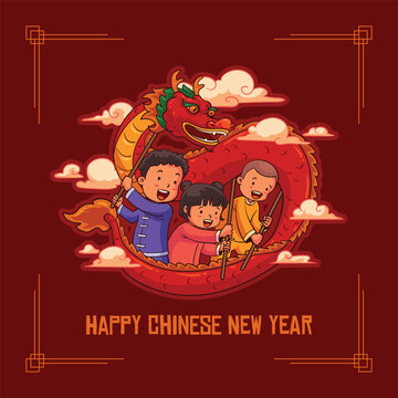 chinese new year poster illustration