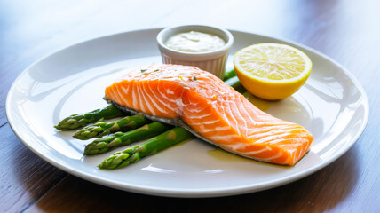 salmon with lemon