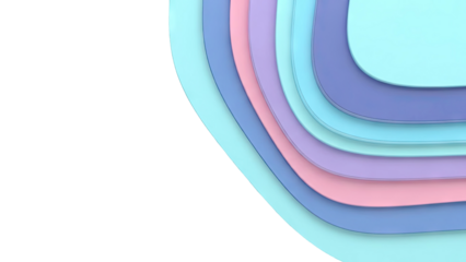 Abstract Pastel Layered Curves