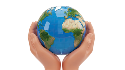 Hands Holding Planet Earth