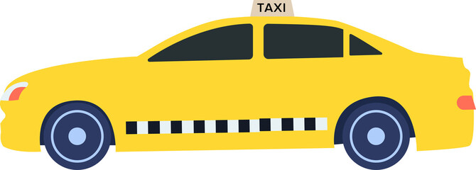 taxi parking at street vector illustration  © panchanok