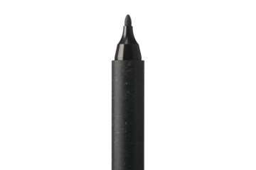 Black marker pen point isolated on a transparent background