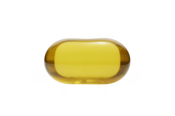 Yellow rounded square on black shiny isolated on a transparent background