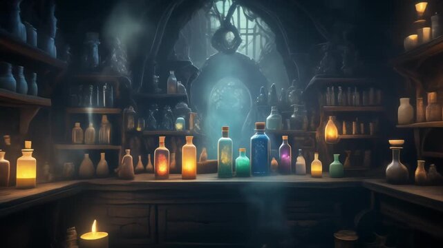 闇に光る魔法薬ダークファンタジー動画