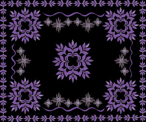 seamless violet floral pattern