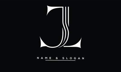 JL, LJ Abstract Letters Logo Monogram