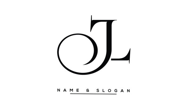 JL, LJ Abstract Letters Logo Monogram
