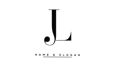 JL, LJ Abstract Letters Logo Monogram