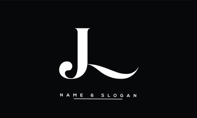 JL, LJ Abstract Letters Logo Monogram