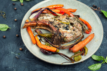 Homemade Baked Meat on Plate