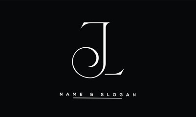 JL, LJ Abstract Letters Logo Monogram